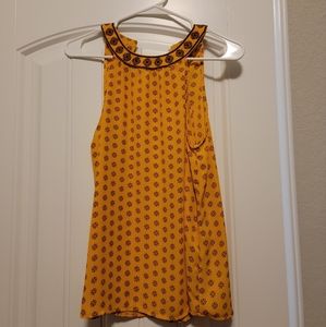 Yellow flowy top